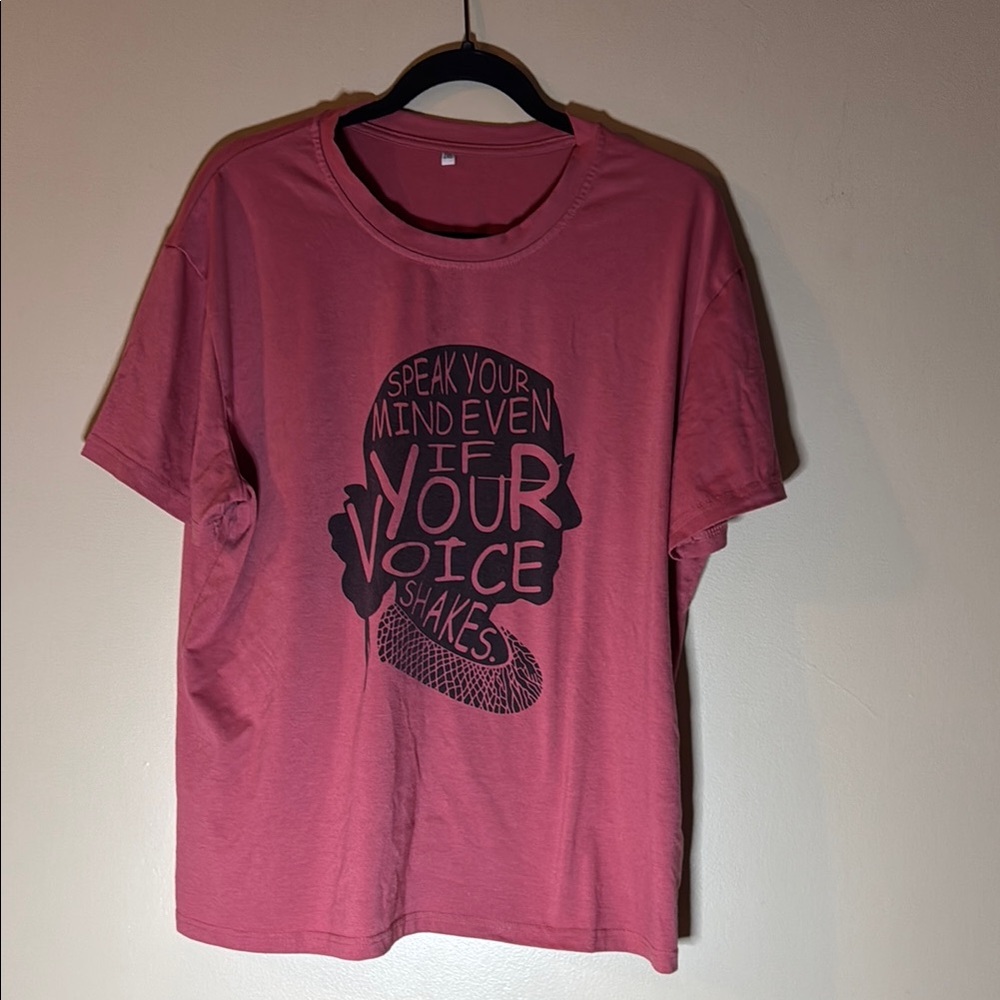 Speak your mind even if your voice shakes Pink Graphic T-Shirt